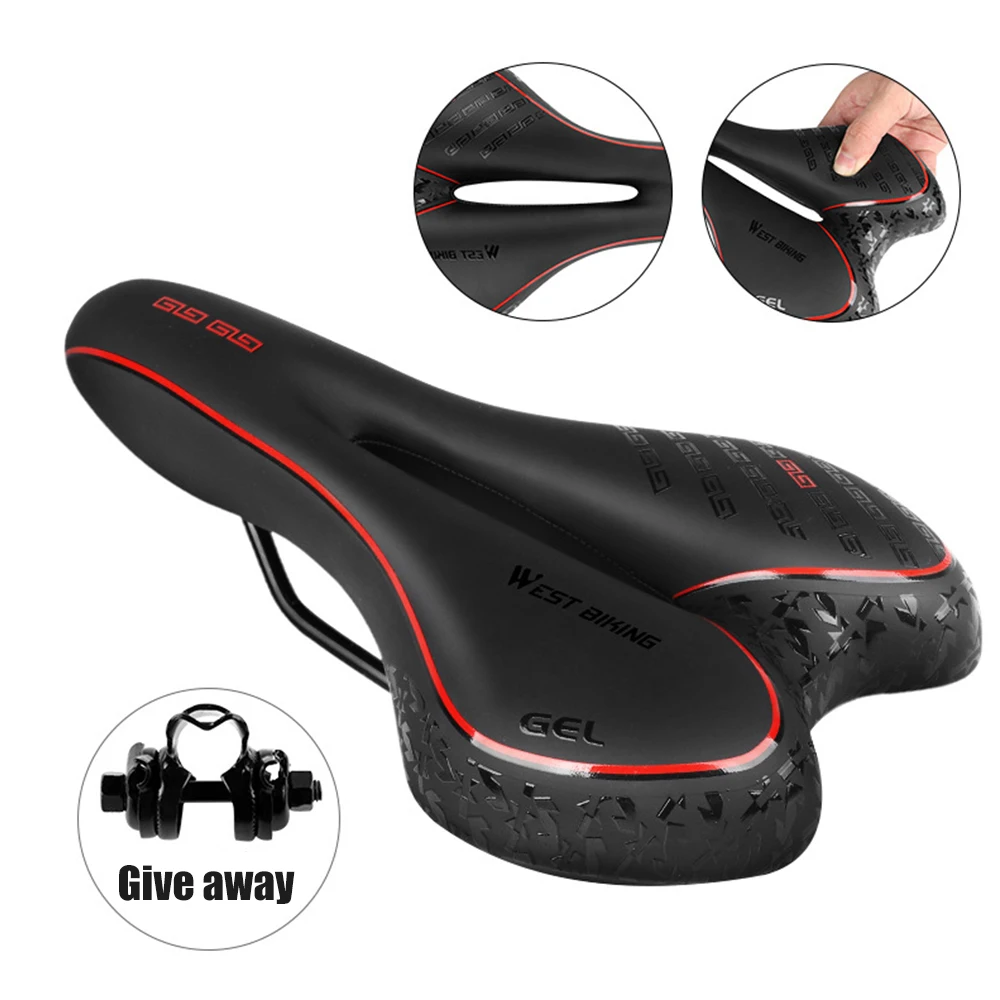 Shock Absorbing Hollow Bicycle Saddle Anti-skid GEL PU Extra Soft Mountain Bike Saddle MTB Road Cycling Seat Bicycle Accessories 
Shock Absorbing Hollow Bicycle Saddle Anti-skid GEL PU Extra Soft Mountain Bike Saddle MTB Road Cycling Seat Bicycle Accessories