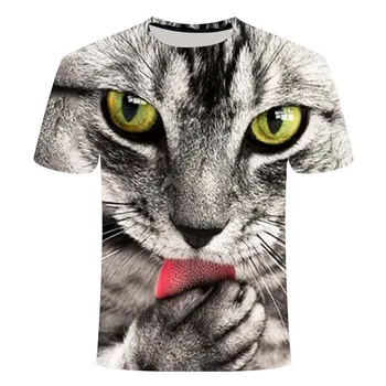 Men's Fashion High Quality Cute Cat T-shirt Ladies Short Sleeve Casual Wear Tee Tops Funny Animal 3D T-shirts for Boys and Girls
Men's Fashion High Quality Cute Cat T-shirt Ladies Short Sleeve Casual Wear Tee Tops Funny Animal 3D T-shirts for Boys and Girls