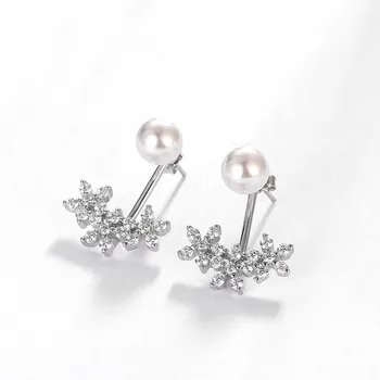 S925 Sterling Silver Pearl Earrings Female Rear Hanging Asymmetrical Earrings Temperament Simple Small Flower Earrings Ear Clips
S925 Sterling Silver Pearl Earrings Female Rear Hanging Asymmetrical Earrings Temperament Simple Small Flower Earrings Ear Clips
