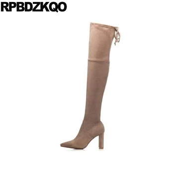 luxury brand shoes women chunky long tall fall autumn 2019 high heel pointed toe over the knee chinese slim suede quality boots
luxury brand shoes women chunky long tall fall autumn 2019 high heel pointed toe over the knee chinese slim suede quality boots