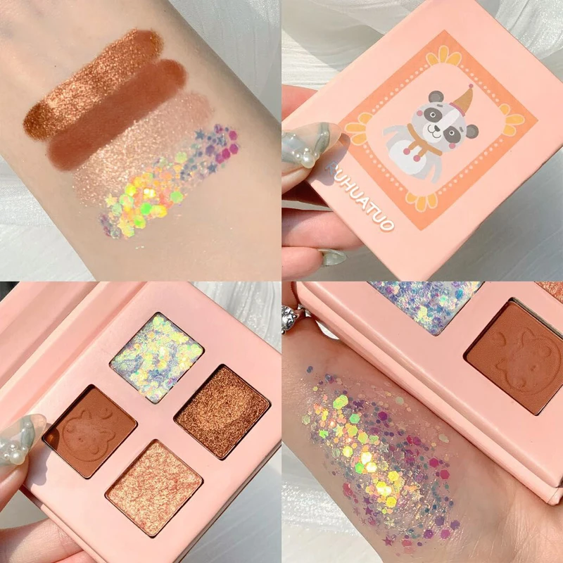 Four-color eye shadow pearlescent matte glitter powder easy-to-color eye shadow palette four square grid long lasting eye shadow
Four-color eye shadow pearlescent matte glitter powder easy-to-color eye shadow palette four square grid long lasting eye shadow