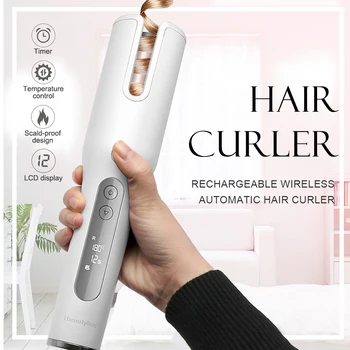 Hair Curler Scald-proof Curl Rechargeable Wire-less Automatic Curling Iron LCD Display Modelling Tools
Hair Curler Scald-proof Curl Rechargeable Wire-less Automatic Curling Iron LCD Display Modelling Tools