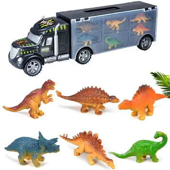 Dinosaur Truck, Transport Car Carrier Truck Toy with 6 Dinosaurs Toys Inside
Dinosaur Truck, Transport Car Carrier Truck Toy with 6 Dinosaurs Toys Inside