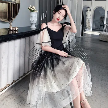 Skyyue Black Gradient Evening Dresses R262 V-Neck Short Sleeve Banquet Gown For Women A-Line Spaghetti Strap Elegant Dress 2020
Skyyue Black Gradient Evening Dresses R262 V-Neck Short Sleeve Banquet Gown For Women A-Line Spaghetti Strap Elegant Dress 2020
