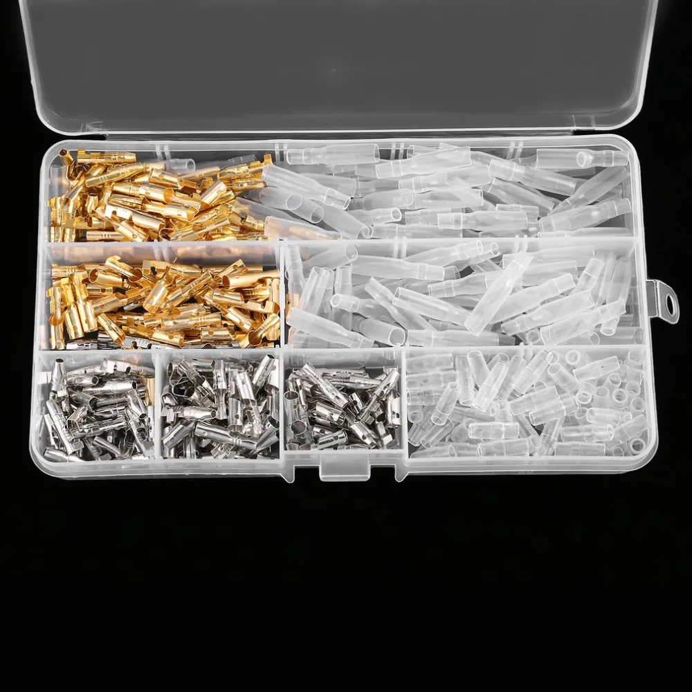 100 pcs Dia 3.9mm Brass Bullet Connectors Plug Crimp Terminal Switch Cable Wire Connection Terminal Male &Female with Cover Case
100 pcs Dia 3.9mm Brass Bullet Connectors Plug Crimp Terminal Switch Cable Wire Connection Terminal Male &Female with Cover Case