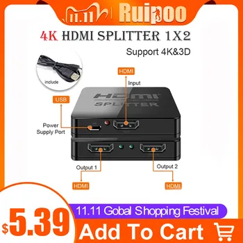 Hdmi Splitter 1 in 2 out 1080p 4K 1x2 1x4 HDCP Stripper 3D Splitter Power Signal Amplifier HDMI Splitter For HDTV DVD PS3 Xbox
Hdmi Splitter 1 in 2 out 1080p 4K 1x2 1x4 HDCP Stripper 3D Splitter Power Signal Amplifier HDMI Splitter For HDTV DVD PS3 Xbox
