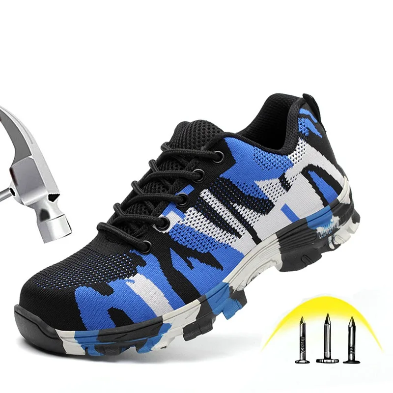 

Dropshipping Indestructible Ryder Shoes Men And Women Steel Toe Air Safety Boots Puncture-Proof Work Sneakers Breathable Shoes