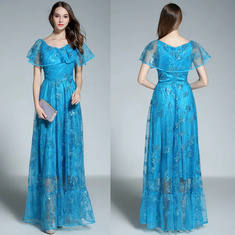 Ck583 New Style Fashion Autumn And Winter Flounced Embroidery Sequin Slim Fit Elegant Long Banquet Support Human Evening Gown
Ck583 New Style Fashion Autumn And Winter Flounced Embroidery Sequin Slim Fit Elegant Long Banquet Support Human Evening Gown