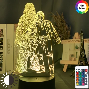 Star Wars Chewbacca and Han Solo Figure Led Night Light for Child Bedroom Decor Atmosphere Light Battery Powered Table 3d Lamp 
Star Wars Chewbacca and Han Solo Figure Led Night Light for Child Bedroom Decor Atmosphere Light Battery Powered Table 3d Lamp