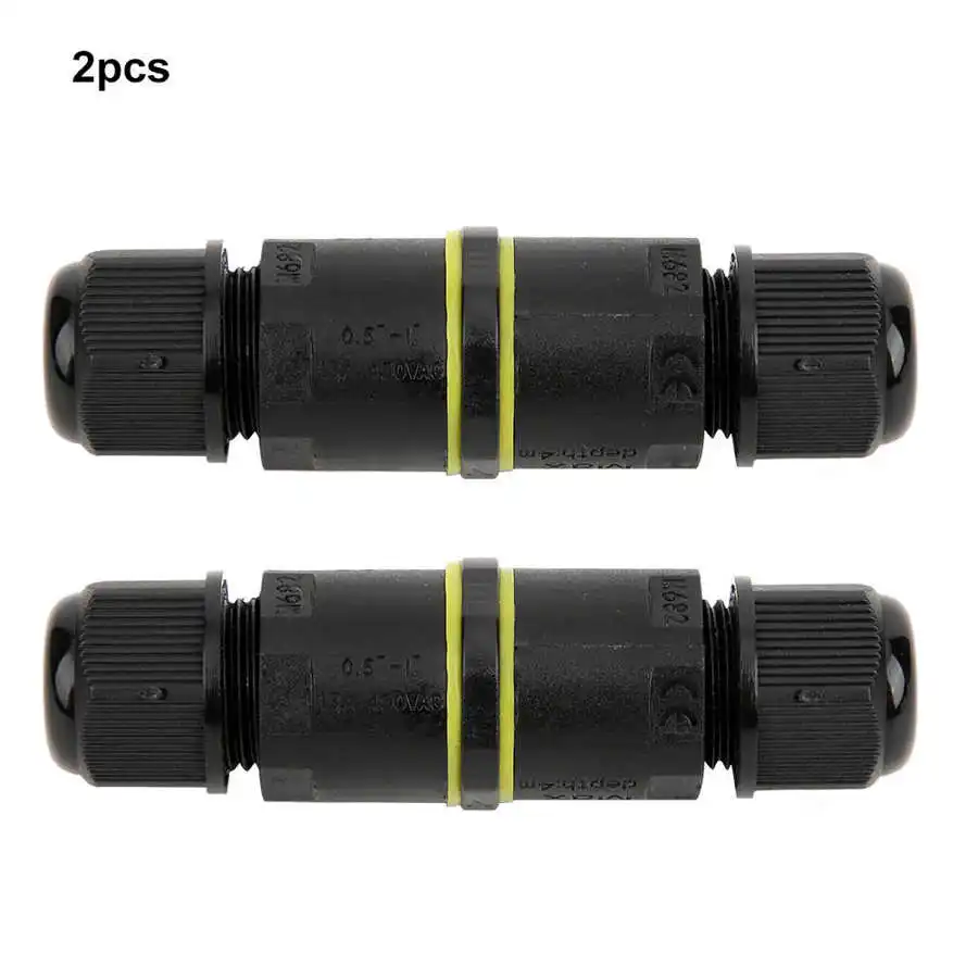 2Pcs AC Junction Box IP68 Waterproof Cable Connector 3 Pin Electrical Sealed Retardant Wire Connectors
2Pcs AC Junction Box IP68 Waterproof Cable Connector 3 Pin Electrical Sealed Retardant Wire Connectors
