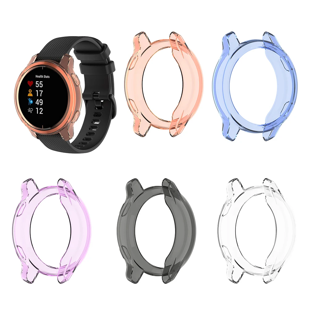 Чехол для смарт часов из ТПУ прозрачный защитный чехол Garmin CAME с рамкой|Часы Чехлы|