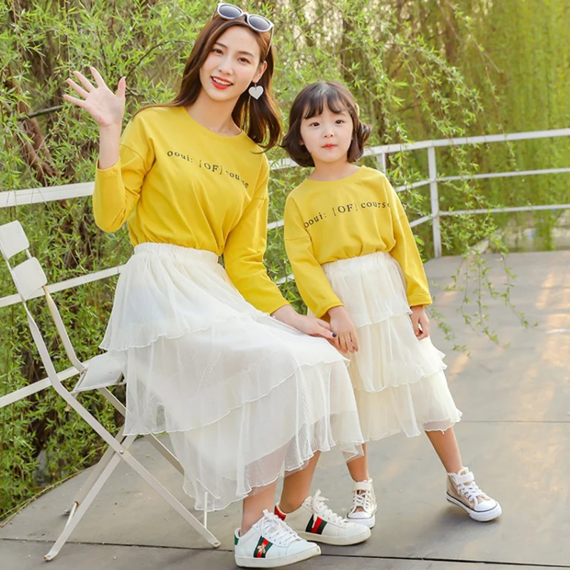 2019 T-Shirts & Dresses Sets mom and daughter matching clothes Cotton Letter Full mommy and me dresses big sister little sister 
2019 T-Shirts & Dresses Sets mom and daughter matching clothes Cotton Letter Full mommy and me dresses big sister little sister