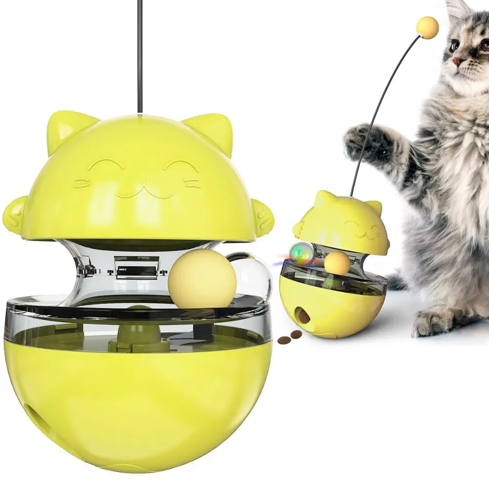 Cat Food Dispenser Ball Toy Training Your Animal's IQ,Tumbler Design Slow Eating,with Funny Stick Yellow
Cat Food Dispenser Ball Toy Training Your Animal's IQ,Tumbler Design Slow Eating,with Funny Stick Yellow