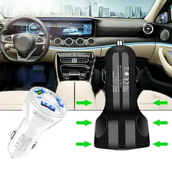 3usb Car Charger with Indicator Multi-port Usb Mobile Phone Charger Quick Charge 3.0 Fast Charge Technology
3usb Car Charger with Indicator Multi-port Usb Mobile Phone Charger Quick Charge 3.0 Fast Charge Technology
