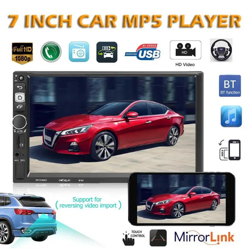 8702 7 inch 2 DIN MP5 Player Touch Screen AUX Video Input Mobile Interconnection Android 7.1 Car Stereo BT GPS Navi FM
8702 7 inch 2 DIN MP5 Player Touch Screen AUX Video Input Mobile Interconnection Android 7.1 Car Stereo BT GPS Navi FM