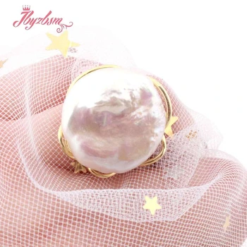 17-19mm Coin Freshwater Pearl Ring Bead Natutal Stone Beads For Women Gift Silver Plate Jewelry Ring Adjustable Size:#8-#10 1 Pc
17-19mm Coin Freshwater Pearl Ring Bead Natutal Stone Beads For Women Gift Silver Plate Jewelry Ring Adjustable Size:#8-#10 1 Pc