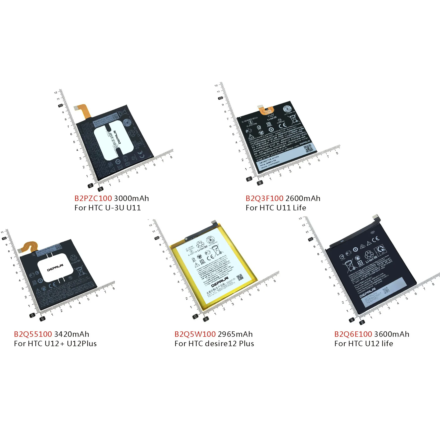 B2Q3F100 B2Q5W100 B2Q6E100 B2Q55100 B2PZC100 Battery For HTC U11 Life U12+ U12Plus desire12 Plus U12life batteries High Quality
B2Q3F100 B2Q5W100 B2Q6E100 B2Q55100 B2PZC100 Battery For HTC U11 Life U12+ U12Plus desire12 Plus U12life batteries High Quality
