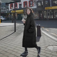Women's Coat 2021 New Korean Version Loose Mid-Length Zipper Down Padded Jacket With Hood Thick Winter Outwear Female Trend
Women's Coat 2021 New Korean Version Loose Mid-Length Zipper Down Padded Jacket With Hood Thick Winter Outwear Female Trend