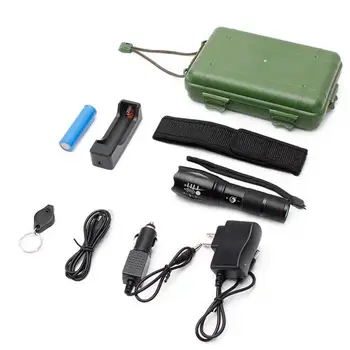 1 Kit Ultra Brightness Aluminum Alloy LED Torch 10W 1200 Lumens Strong Light Flashlight Black + Charger+ 18650 Charge Battery
1 Kit Ultra Brightness Aluminum Alloy LED Torch 10W 1200 Lumens Strong Light Flashlight Black + Charger+ 18650 Charge Battery