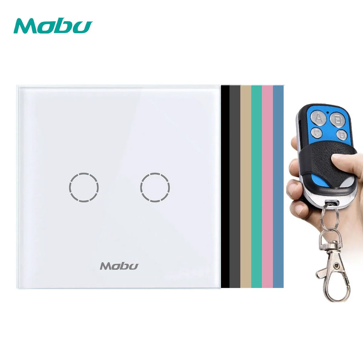 Mobu 2Gang 1-way remote control switch, EU/UK standard wall light touch switch for remote touch switches.
Mobu 2Gang 1-way remote control switch, EU/UK standard wall light touch switch for remote touch switches.