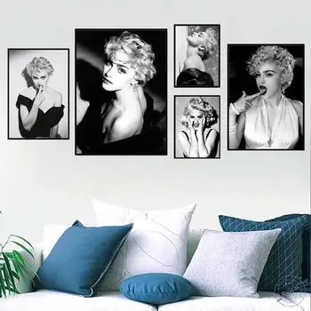 Madonna Poster Famous Music Singer Black White Photo Star Actress Wall Art Pictures For Living Room Decor
Madonna Poster Famous Music Singer Black White Photo Star Actress Wall Art Pictures For Living Room Decor