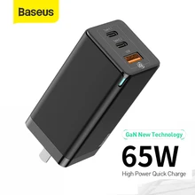Baseus 65W GaN USB Fast Charger Type-C PD Wall Charger 3 Port Quick Charging For iPhone for Huawei Portable Travel USB Charger
Baseus 65W GaN USB Fast Charger Type-C PD Wall Charger 3 Port Quick Charging For iPhone for Huawei Portable Travel USB Charger