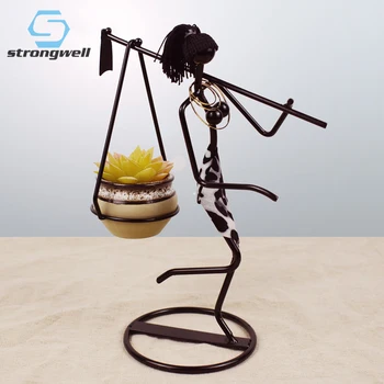 Strongwell Wrought Iron Girl Miniature Model Flower Pots Home Decoration Crafts Succulent Container Fairy Garden Decoration Gift
Strongwell Wrought Iron Girl Miniature Model Flower Pots Home Decoration Crafts Succulent Container Fairy Garden Decoration Gift