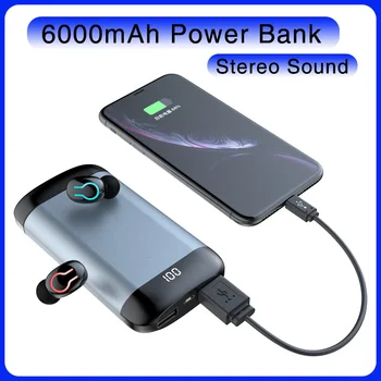 Stereo Wireless Earphone Bluetooth Sport Noise Cancel Headset With Microphone 6000mAH Power Bank IPX5 Waterproof In Ear Earphone
Stereo Wireless Earphone Bluetooth Sport Noise Cancel Headset With Microphone 6000mAH Power Bank IPX5 Waterproof In Ear Earphone