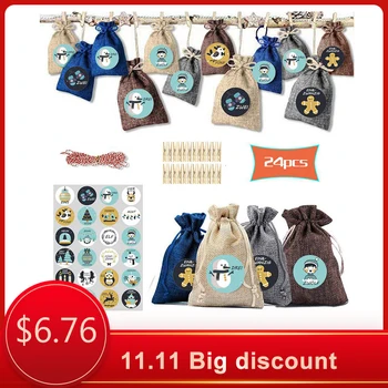 Christmas 2020 Advent Calendar 24Days Hanging Drawstring Candy Bags with Stickers DIY Sacks Reusable Xmas Countdown Decorations
Christmas 2020 Advent Calendar 24Days Hanging Drawstring Candy Bags with Stickers DIY Sacks Reusable Xmas Countdown Decorations
