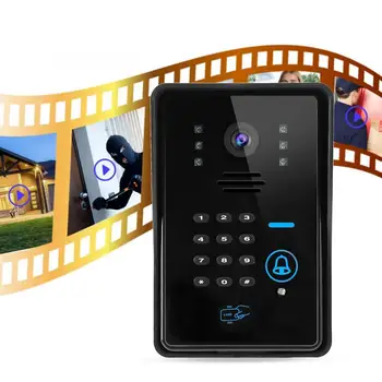 Video Door Phone Wireless Rainproof Remote Control Smart Video Door Phone Doorbell with NO Lock 110-240V