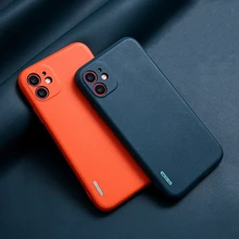 ¡Novedad! Fundas ultrafinas para teléfono iPhone 11 Pro Max 6 6S 7 8 Plus XR X XS SE 2020, funda de piel suave de TPU para hombre, carcasa de lujo(China)