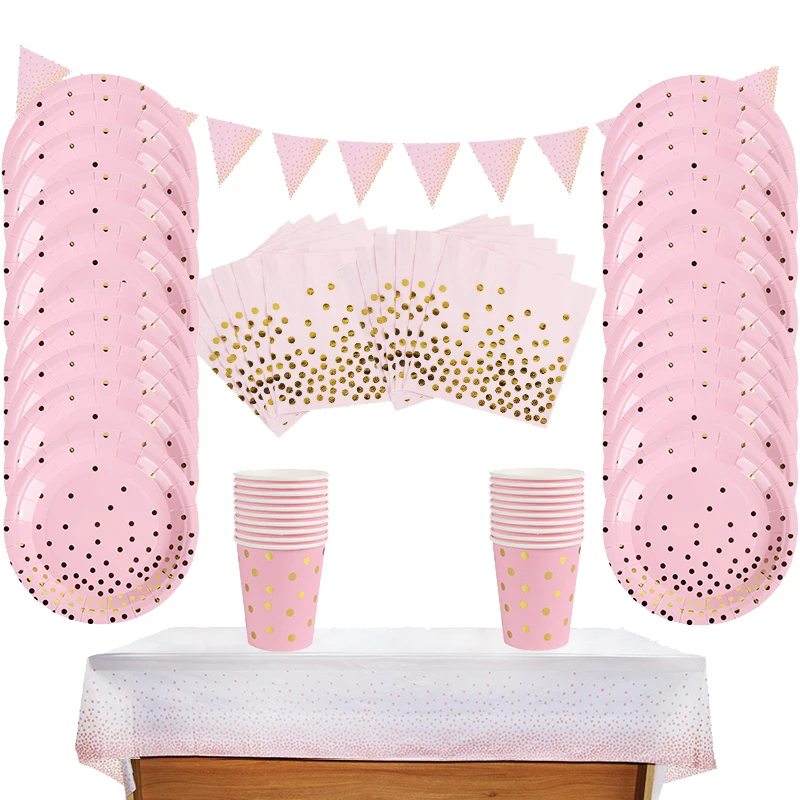 Pink Dot Birthday Party Tableware Baby Shower 1st Birthday Party Decoration Cup Plate Napkin Dispoable Tableware Supplies
Pink Dot Birthday Party Tableware Baby Shower 1st Birthday Party Decoration Cup Plate Napkin Dispoable Tableware Supplies