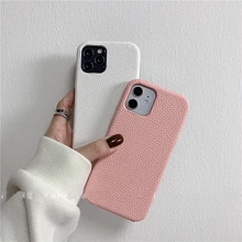 

SHACK custodia rigida in pelle per telefono litchi Dermatoglyph per apple iphone 7 8 Plus X XS XR MAX 11 Pro SE 2 12 cover prote