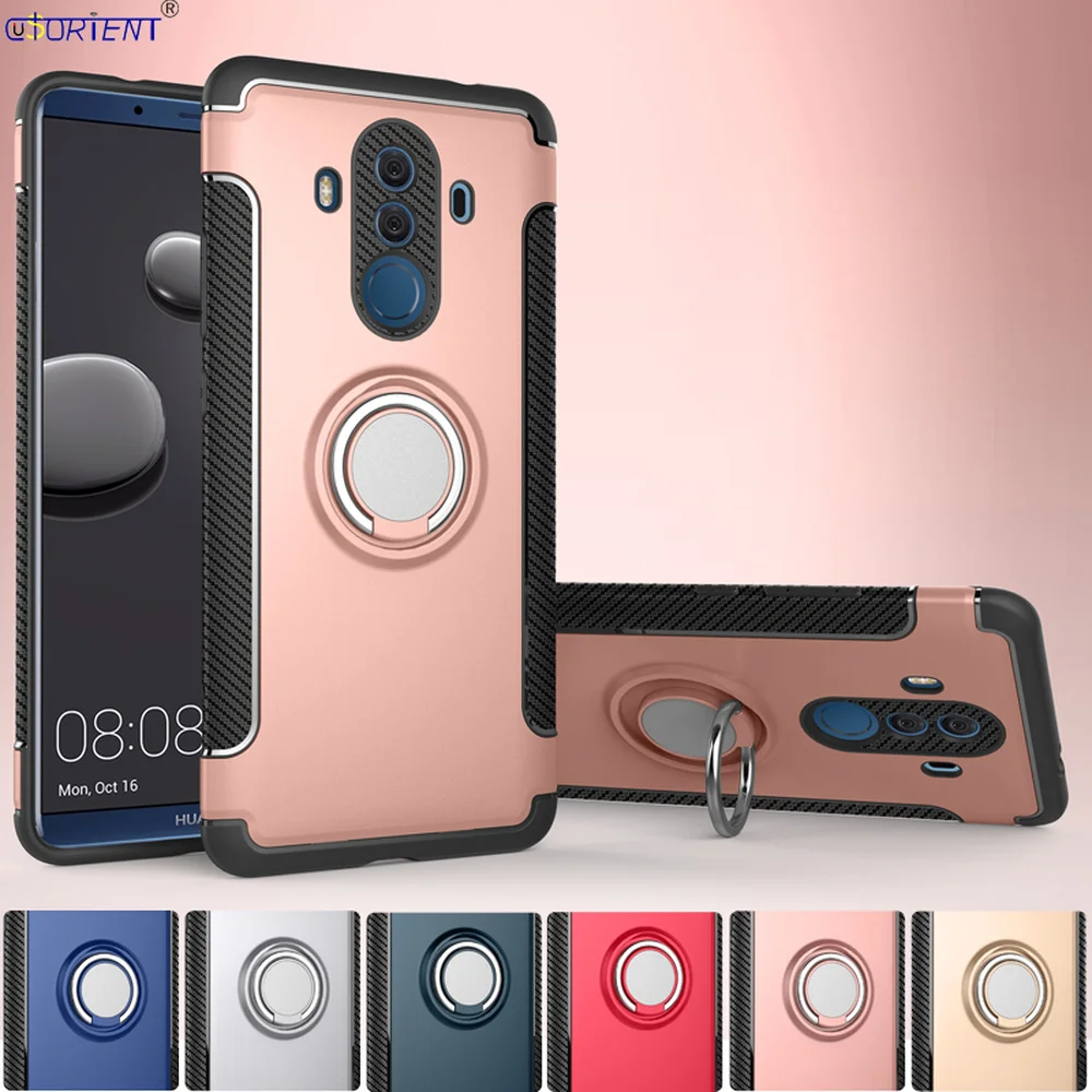 Bumper Case For Huawei Mate 10 Pro Finger Ring Holder Mate10 BLA-L29 BLA-AL00 Stand Full Cover Phone Back Funda | Мобильные телефоны
