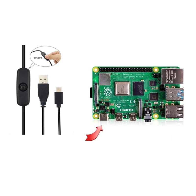 5V 3A 3000mA Power Supply Adapter USB Type-C Charger Cable for Raspberry Pi 4 4B E65C
5V 3A 3000mA Power Supply Adapter USB Type-C Charger Cable for Raspberry Pi 4 4B E65C