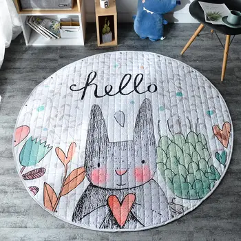Printed Kids Mat Animal Bear Lion Cartoon Pattern Infant Crawling Mat Baby Playing Mat Round Carpet for Home Kid's Room
Printed Kids Mat Animal Bear Lion Cartoon Pattern Infant Crawling Mat Baby Playing Mat Round Carpet for Home Kid's Room