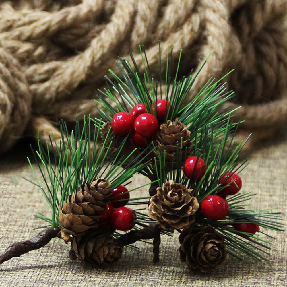 popular 20pcs mini pine needle christmas tree accessories gift