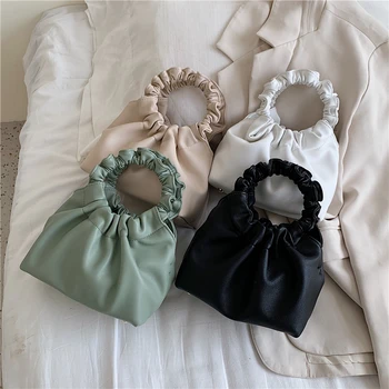 Ring Handle Ruched Girls Handbags Design Mini Soft Women Messenger Bags Evening Party Female Shoulder Bags
Ring Handle Ruched Girls Handbags Design Mini Soft Women Messenger Bags Evening Party Female Shoulder Bags