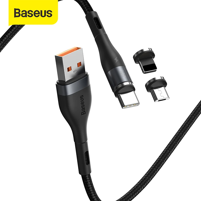 Baseus Magnetic USB Cable Fast Charging Charger Data Wire Cord Mobile Phone Cables For iphone 12 pro Xiaomi Sasumg | Мобильные