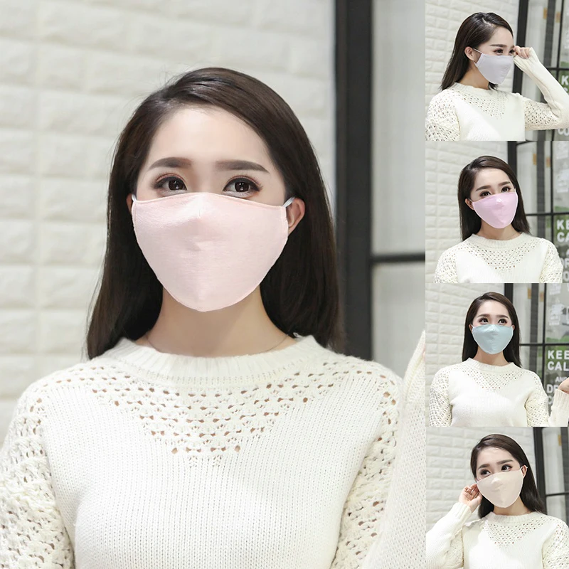 New 2020 Black Pink Blue Spring Summer Cotton Thin Personality 3D Mask Men Women Dustproof Earloop Face Mouth Mask