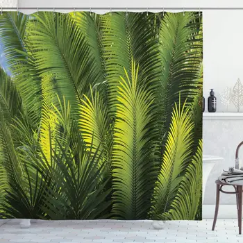 Palm Tree Shower Curtain, Plam Tree Foliage Tropical Plants Leaves Forest Theme Exotic Natural Beauty Image, Cloth Fabric
Palm Tree Shower Curtain, Plam Tree Foliage Tropical Plants Leaves Forest Theme Exotic Natural Beauty Image, Cloth Fabric