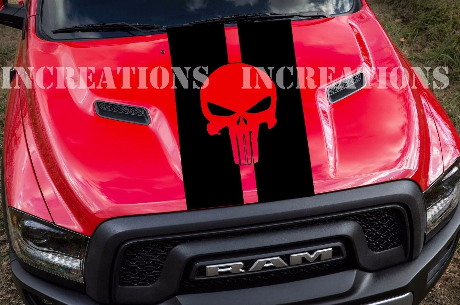 Для универсального Карателя Skull GMC Dodge Hood Chevy Truck Racing Наклейка любой грузовик |