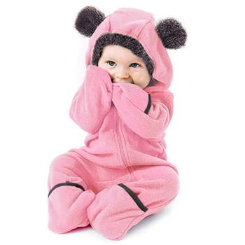 Casual Splicing Rompers Toddler Oblique Zipper Long Sleeve Hooded Jumpsuit Cute Bear Thicken Playsuit Newborn Costume
Casual Splicing Rompers Toddler Oblique Zipper Long Sleeve Hooded Jumpsuit Cute Bear Thicken Playsuit Newborn Costume