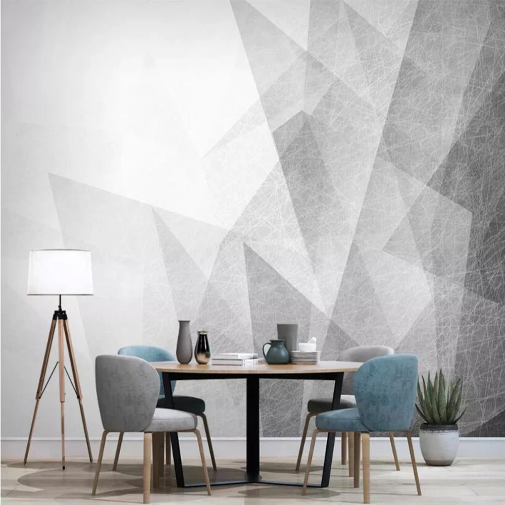 

Milofi custom 3D wallpaper mural Nordic abstract geometric modern minimalist TV background wall decoration mural wallpaper