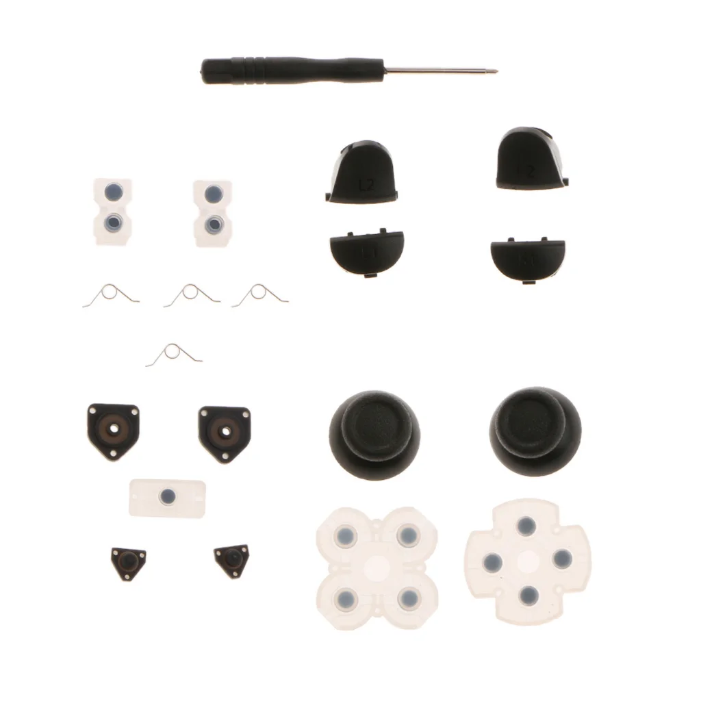 Set of Trigger Buttons Springs Thumb Sticks Replacement Part for Sony PS4 Controller Dualshock 4 Set of Trigger Buttons Springs Thumb Sticks Replacement Part for Sony PS4 Controller Dualshock 4