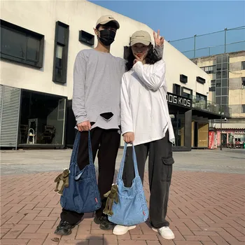 New 2020 denim trend handbags tote unisex male lovely men female High quality lady personality women backpacks for unisex
New 2020 denim trend handbags tote unisex male lovely men female High quality lady personality women backpacks for unisex