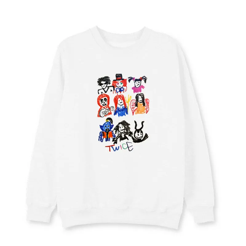 Толстовка в стиле хип-хоп с принтом корейский Повседневный Свободный пуловер K-POP