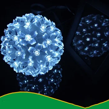 Household Solar Light Strings 50 LED Flower Shape Outdoor Light Waterproof Christmas Decoration Light-
Household Solar Light Strings 50 LED Flower Shape Outdoor Light Waterproof Christmas Decoration Light-