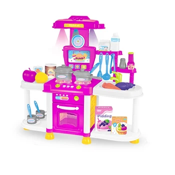 Children Play House Kitchen Toy Set Sound and Light Sound Effects Girl Cooking Cooking Tableware Set Pink
Children Play House Kitchen Toy Set Sound and Light Sound Effects Girl Cooking Cooking Tableware Set Pink