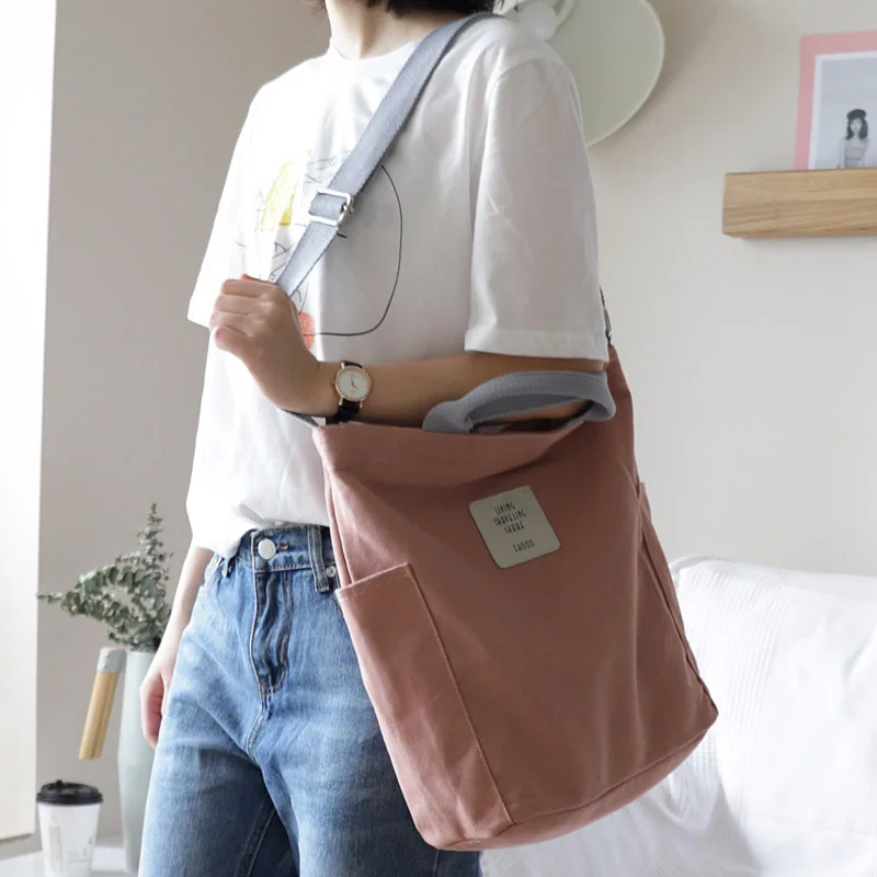 Canvas Shoulder Bag Ins Simple Literary Slung Women's Fashion Student Large-capacity Handbags Messenger Bag
Canvas Shoulder Bag Ins Simple Literary Slung Women's Fashion Student Large-capacity Handbags Messenger Bag